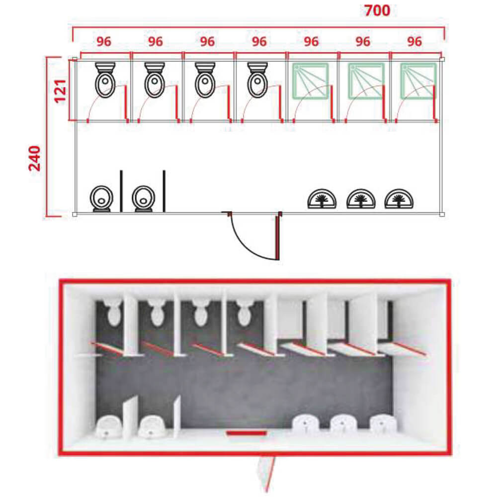 ANKA 648 Çoklu Duş, Klozet WC, Lavabo